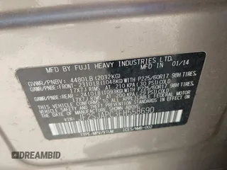 2014 Subaru Forester Touring with VIN JF2SJAPC3EH558690, listed as a IAAI auction lot 42588000 with 151,065 mi miles and . Bid and sale history available at DreamBid. Image 9.
