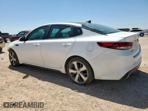 2016 Kia Optima SX Turbo z VIN 5XXGW4L20GG017102, wystawiony jako Copart lot #57258965 z przebiegiem 113 303 mil mil oraz Szkoda całkowita • Salvage title. Historia ofert i sprzedaży dostępna na DreamBid. Obrazek 2.