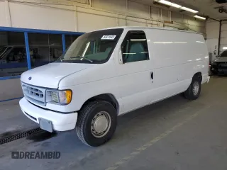 2001 Ford Econoline Cargo with VIN 1FTRE14291HA69623, listed as a Copart auction lot 50031845 with 103,169 mi miles and Salvage Title. Bid and sale history available at carsss.com. Image 1.