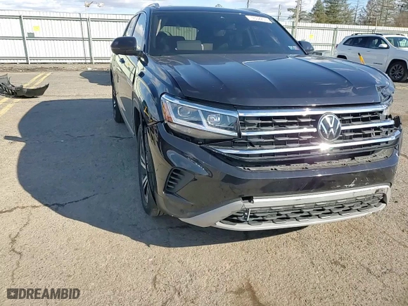2023 Volkswagen Atlas Cross Sport 3.6L V6 SEL with VIN 1V2BE2CA8PC219239, listed as a Copart auction lot 45022555 with 22,770 mi miles and Salvage Title. Bid and sale history available at carsss.com. Image 12.