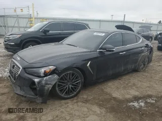 2019 Genesis G70 2.0T Advanced with VIN KMTG34LA4KU016698, listed as a Copart auction lot 44620145 with 101,350 mi miles and Salvage Title. Bid and sale history available at carsss.com. Image 1.