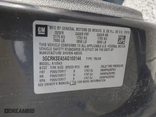 2010 Chevrolet Silverado 1500 LT with VIN 3GCRKSEA5AG160144, listed as a IAAI auction lot 42025281 with 259,084 mi miles. Bid and sale history available at carsss.com. Image 9.