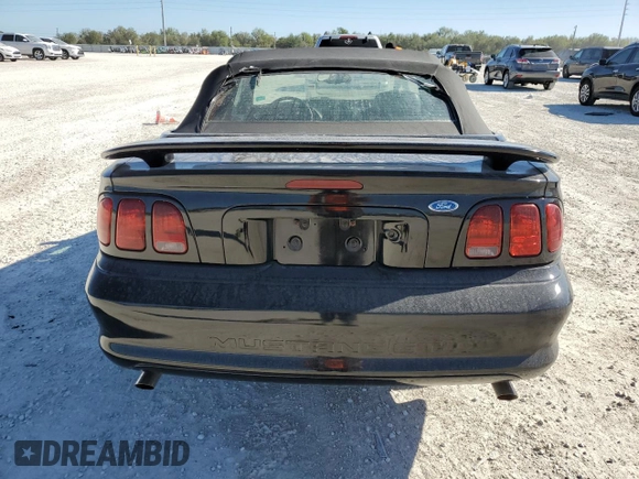 1996 Ford Mustang GT with VIN 1FALP45X3TF204806, listed as a Copart auction lot 84204974 with 137,676 mi miles and Salvage Title. Bid and sale history available at carsss.com. Image 6.