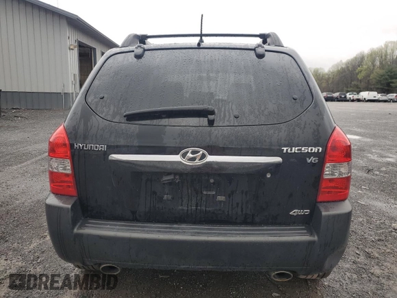 2008 Hyundai Tucson SE with VIN KM8JN72D98U848683, listed as a Copart auction lot 51710895 with 166,801 mi miles and Salvage Title. Bid and sale history available at carsss.com. Image 6.