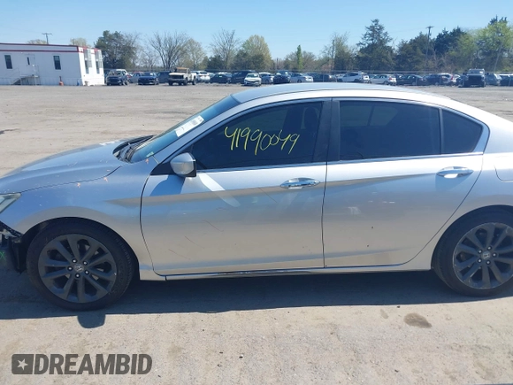 2014 Honda Accord Sport with VIN 1HGCR2F57EA186141, listed as a IAAI auction lot 41990049 with 95,805 mi miles and . Bid and sale history available at carsss.com. Image 14.