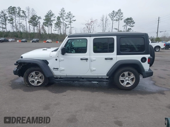 2022 Jeep Wrangler Unlimited Sport with VIN 1C4HJXDN2NW251041, listed as a IAAI auction lot 41558677 with 61,120 mi miles and . Bid and sale history available at DreamBid. Image 14.