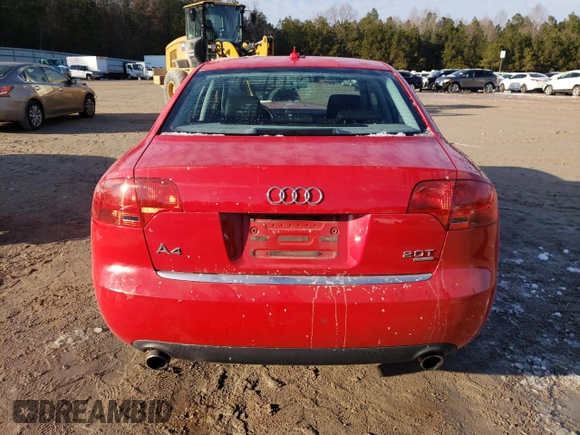 2007 Audi A4 2.0T with VIN WAUAF78E97A035908, listed as a Copart auction lot 87883905 with 160,029 mi miles and Salvage Title. Bid and sale history available at carsss.com. Image 6.