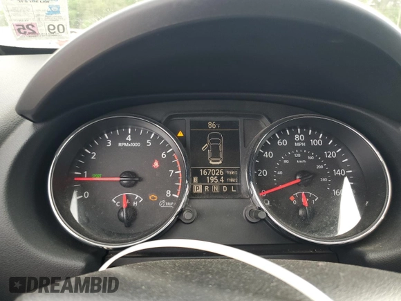 2013 Nissan Rogue SL with VIN JN8AS5MT8DW524410, listed as a Copart auction lot 51700245 with 167,026 mi miles and Salvage Title. Bid and sale history available at DreamBid. Image 9.