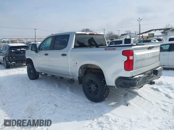 2020 Chevrolet Silverado 1500 Custom Trail Boss with VIN 3GCPYCEF7LG429531, listed as a IAAI auction lot 41555408 with 44,296 mi miles and . Bid and sale history available at DreamBid. Image 3.