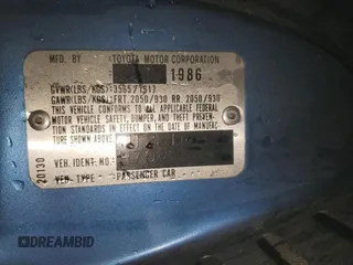 1987 Toyota Celica with VIN JT2ST67C3H7085589, listed as a Copart auction lot 44126585 with 81,830 mi miles and Salvage title. Bid and sale history available at DreamBid. Image 12.