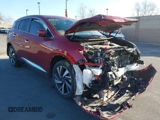 2024 Nissan Murano SL with VIN 5N1AZ2CJ9RC101040, listed as a IAAI auction lot 41228553 with 26,969 mi miles. Bid and sale history available at carsss.com. Image 1.