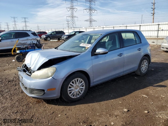 2010 Volkswagen Golf with VIN WVWDA7AJ6AW395525, listed as a Copart auction lot 49929685 with 119,191 mi miles and Salvage Title. Bid and sale history available at carsss.com. Image 1.