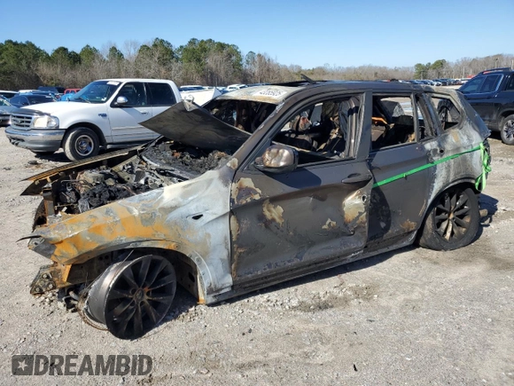 2013 BMW X3 xDrive28i with VIN 5UXWX9C50D0A16658, listed as a Copart auction lot 43285925 with 0 mi miles and Salvage Title. Bid and sale history available at carsss.com. Image 1.