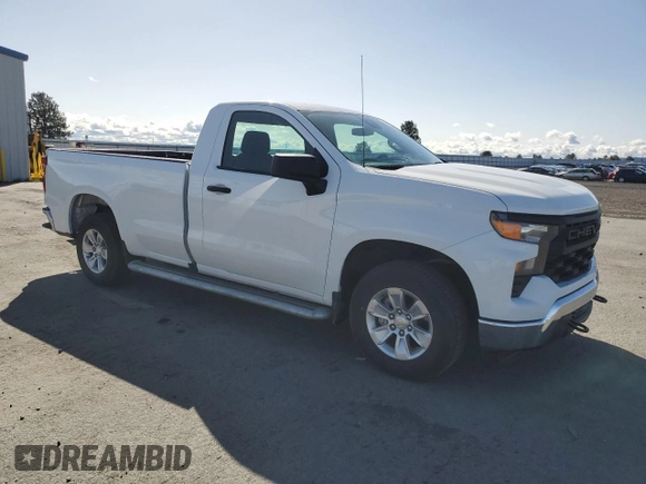2023 Chevrolet Silverado 1500 Work Truck with VIN 3GCNAAED7PG301679, listed as a Copart auction lot 52553185 with 7,929 mi miles and Clean Title. Bid and sale history available at carsss.com. Image 4.