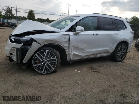 2022 Cadillac XT6 Sport with VIN 1GYKPGRS4NZ174846, listed as a Copart auction lot 64271474 with 57,891 mi miles and Salvage Title. Bid and sale history available at carsss.com. Image 1.