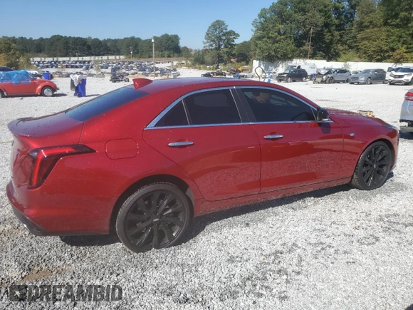 2024 Cadillac CT4 Premium Luxury z VIN 1G6DB5RK2R0100629, wystawiony jako Copart lot #76079204 z przebiegiem 23 279 mil mil oraz Czysty tytuł • Clean title. Historia ofert i sprzedaży dostępna na DreamBid. Obrazek 3.