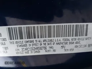 2017 Chrysler Pacifica Touring with VIN 2C4RC1DG3HR592796, listed as a IAAI auction lot 40941158 with 157,291 mi miles and . Bid and sale history available at DreamBid. Image 9.