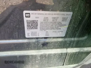 2023 Chevrolet Equinox LT with VIN 3GNAXKEG2PS175376, listed as a Copart auction lot 58244925 with 41,710 mi miles and Salvage title. Bid and sale history available at DreamBid. Image 13.