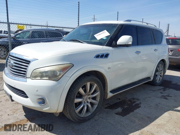 2014 Infiniti QX80 with VIN JN8AZ2NE8E9068192, listed as a IAAI auction lot 41882512 with 194,937 mi miles. Bid and sale history available at carsss.com. Image 21.