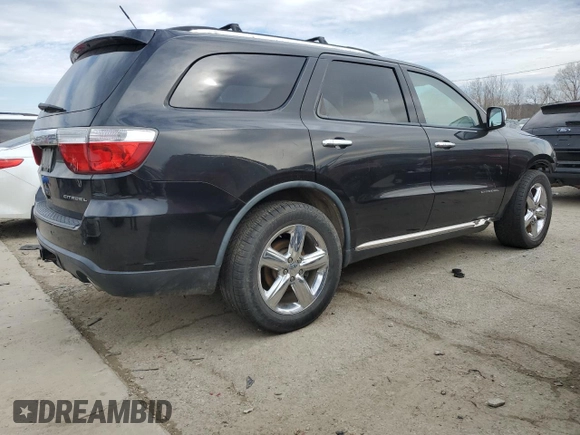 2011 Dodge Durango Citadel with VIN 1D4SE5GT4BC693490, listed as a Copart auction lot 46577535 with 0 mi miles and Salvage Title. Bid and sale history available at carsss.com. Image 3.