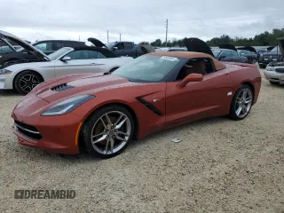 2015 Chevrolet Corvette Z51 3LT with VIN 1G1YM3D72F5111802, listed as a Copart auction lot 74503004 with 0 mi miles and Salvage Title. Bid and sale history available at carsss.com. Image 1.