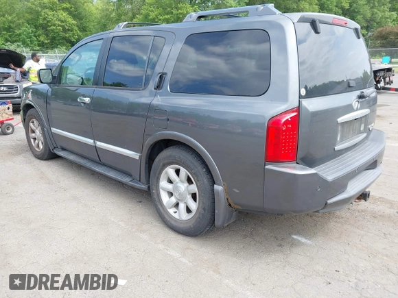 2006 Infiniti QX56 z VIN 5N3AA08C46N813016, wystawiony jako IAAI lot #42527826 z przebiegiem 155 626 mil mil oraz . Historia ofert i sprzedaży dostępna na DreamBid. Obrazek 3.