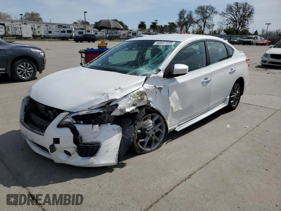 2013 Nissan Sentra SV with VIN 3N1AB7AP1DL666590, listed as a Copart auction lot 48537335 with 171,615 mi miles and Salvage Title. Bid and sale history available at DreamBid. Image 1.