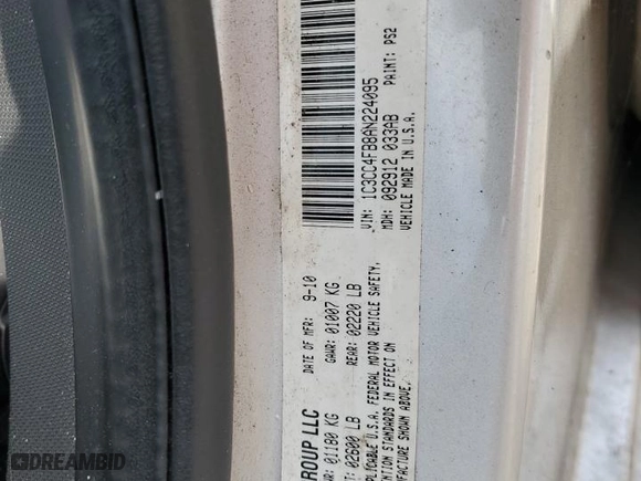 2010 Chrysler Sebring Touring with VIN 1C3CC4FB8AN224095, listed as a Copart auction lot 70824454 with 171,146 mi miles and Salvage Title. Bid and sale history available at carsss.com. Image 14.