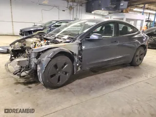 2023 Tesla Model 3 with VIN 5YJ3E1EA2PF693011, listed as a Copart auction lot 44848355 with 8,707 mi miles and Salvage Title. Bid and sale history available at carsss.com. Image 1.