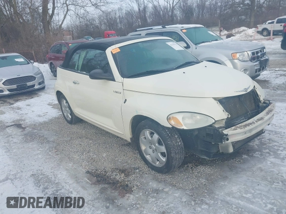 2005 Chrysler PT Cruiser with VIN 3C3EY45X15T577761, listed as a IAAI auction lot 41379712 with 133,515 mi miles. Bid and sale history available at carsss.com. Image 1.