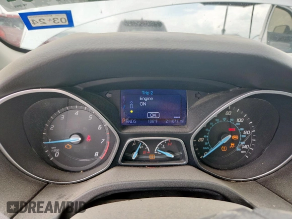 2013 Ford Focus SE with VIN 1FADP3F20DL289978, listed as a Copart auction lot 63350585 with 211,677 mi miles and Salvage title. Bid and sale history available at DreamBid. Image 9.
