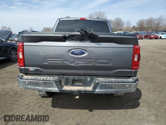 2023 Ford F-150 XL with VIN 1FTFW1E5XPKE35383, listed as a Copart auction lot 49625175 with 7,505 mi miles and Salvage Title. Bid and sale history available at carsss.com. Image 6.