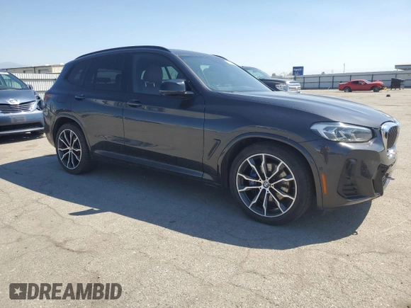 2022 BMW X3 M40i with VIN 5UX83DP06N9J37372, listed as a Copart auction lot 50807105 with 70,070 mi miles and Salvage Title. Bid and sale history available at carsss.com. Image 4.