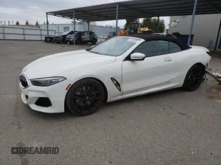 2022 BMW 8 Series 840i with VIN WBADZ2C04NCK03233, listed as a Copart auction lot 48758235 with 18,113 mi miles and Salvage title. Bid and sale history available at DreamBid. Image 1.