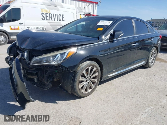 2016 Hyundai Sonata Sport with VIN 5NPE34AF3GH309904, listed as a IAAI auction lot 41811864 with 176,212 mi miles and . Bid and sale history available at DreamBid. Image 2.