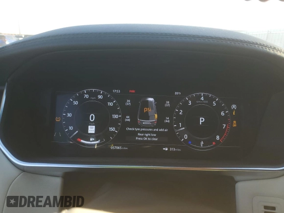2019 Land Rover Range Rover Sport HST with VIN SALWS2SU9KA865166, listed as a Copart auction lot 76991024 with 57,065 mi miles and Salvage title. Bid and sale history available at DreamBid. Image 9.