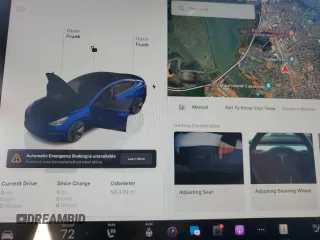 2022 Tesla Model 3 Long Range with VIN 5YJ3E1EB6NF255730, listed as a Copart auction lot 46354235 with 58,470 mi miles and Salvage Title. Bid and sale history available at DreamBid. Image 9.
