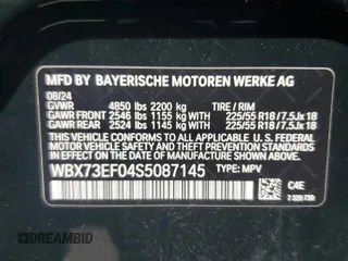 2025 BMW X1 xDrive28i z VIN WBX73EF04S5087145, wystawiony jako Copart lot #55381395 z przebiegiem 2551 mil mil oraz Szkody całkowita. Historia ofert i sprzedaży dostępna na DreamBid. Obrazek 13.