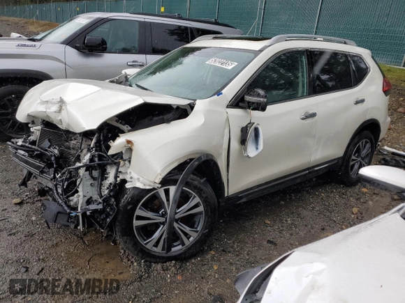 2017 Nissan Rogue SL with VIN 5N1AT2MV4HC761861, listed as a Copart auction lot 55636805 with 0 mi miles and Salvage Title. Bid and sale history available at carsss.com. Image 1.