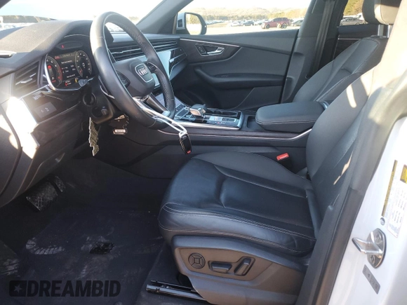 2021 Audi Q8 Premium Plus with VIN WA1EVAF17MD020011, listed as a Copart auction lot 45566815 with 42,724 mi miles and Salvage title. Bid and sale history available at DreamBid. Image 7.