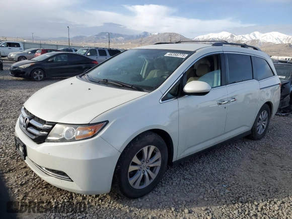 2016 Honda Odyssey SE with VIN 5FNRL5H39GB070652, listed as a Copart auction lot 46358775 with 135,921 mi miles and Salvage Title. Bid and sale history available at DreamBid. Image 1.