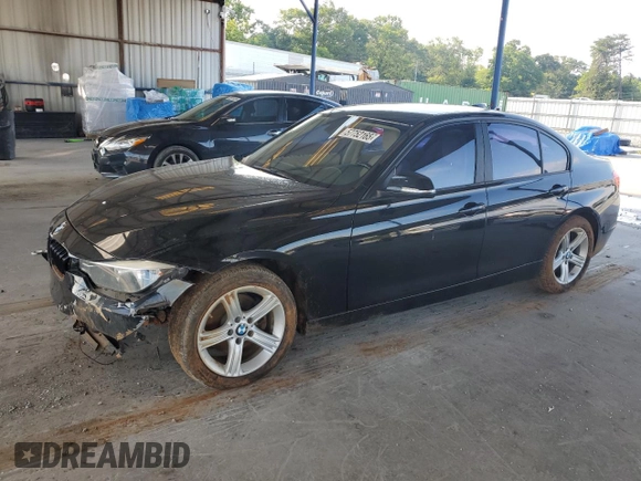 2015 BMW 3 Series 328i with VIN WBA3A5G51FNS87379, listed as a Copart auction lot 57752165 with 56,802 mi miles and Salvage title. Bid and sale history available at DreamBid. Image 1.