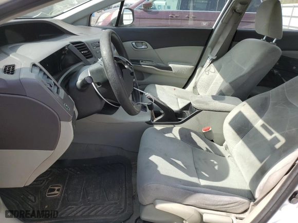 2012 Honda Civic Sdn LX with VIN 2HGFB2F51CH315104, listed as a Copart auction lot 53058015 with 157,617 mi miles and Salvage Title. Bid and sale history available at carsss.com. Image 7.