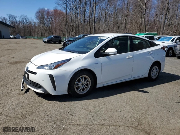 2021 Toyota Prius L Eco with VIN JTDKAMFU9M3148384, listed as a Copart auction lot 52509565 with 159,435 mi miles and Clean Title. Bid and sale history available at carsss.com. Image 1.
