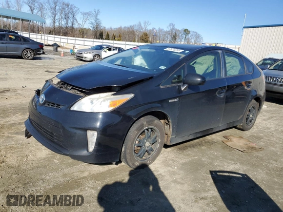 2012 Toyota Prius One with VIN JTDKN3DUXC5524689, listed as a Copart auction lot 50151695 with Not Provided miles and Salvage Title. Bid and sale history available at DreamBid. Image 1.
