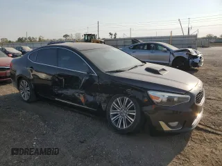 2015 Kia Cadenza Premium with VIN KNALN4D75F5188665, listed as a Copart auction lot 74583834 with 132,377 mi miles and Salvage Title. Bid and sale history available at carsss.com. Image 4.