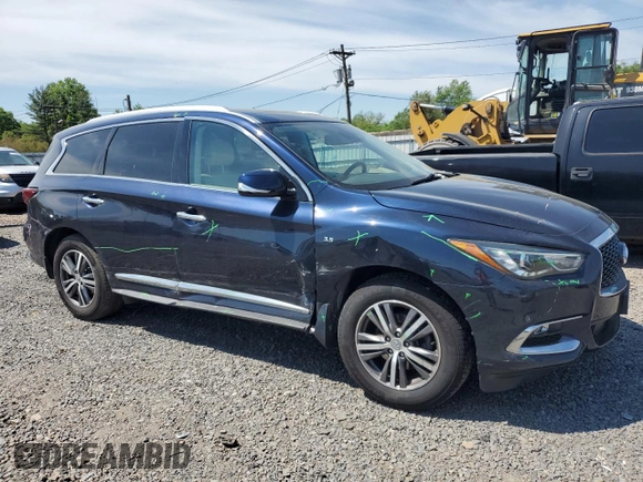 2020 Infiniti QX60 Luxe with VIN 5N1DL0MM2LC528742, listed as a Copart auction lot 56390605 with 66,786 mi miles and Salvage title. Bid and sale history available at DreamBid. Image 4.