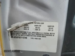 2005 Chevrolet Cavalier with VIN 1G1JC52F357113748, listed as a Copart auction lot 45751915 with 108,534 mi miles and Salvage Title. Bid and sale history available at DreamBid. Image 12.