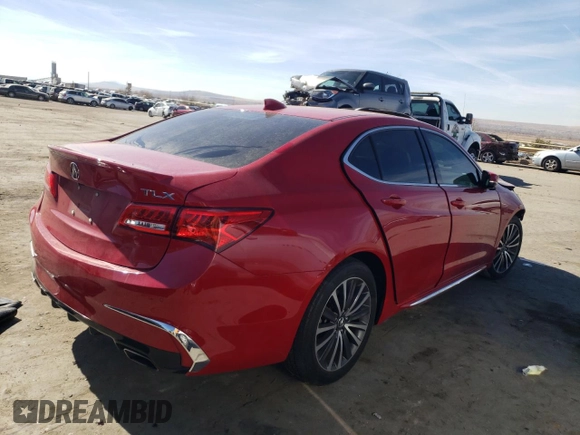2018 Acura TLX Advance with VIN 19UUB2F79JA000376, listed as a Copart auction lot 43518515 with 30,926 mi miles and Salvage Title. Bid and sale history available at DreamBid. Image 3.