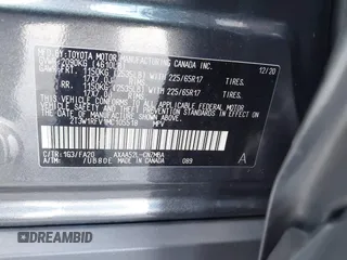 2021 Toyota RAV4 XLE with VIN 2T3W1RFV1MC105518, listed as a IAAI auction lot 41890204 with 46,487 mi miles. Bid and sale history available at carsss.com. Image 9.